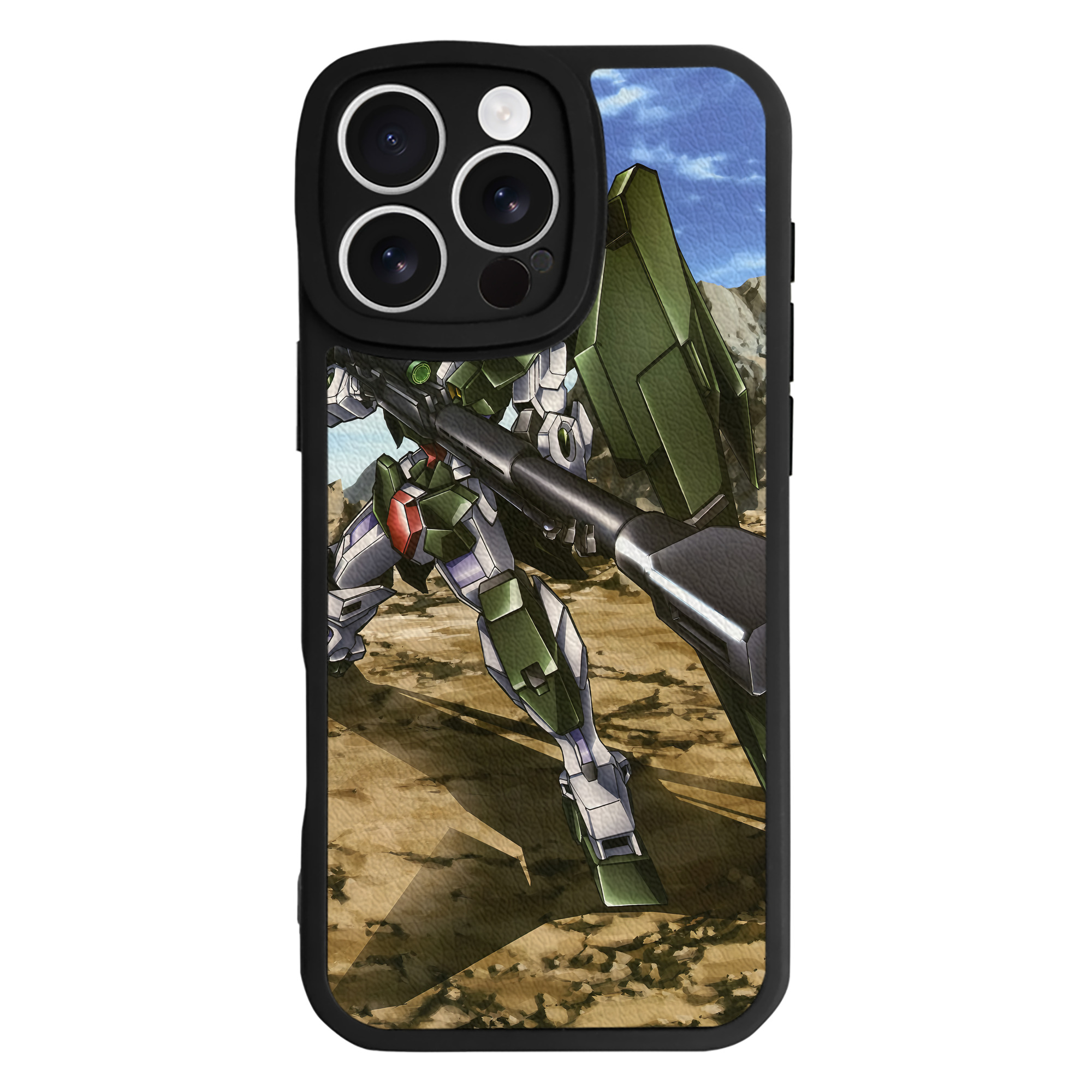 （画像用） 機動戦士ガンダム Mobile Suit Gundam 【iPhone 16シリーズ対応】シリコンスマホケース（レザー調） 材質：シリコン